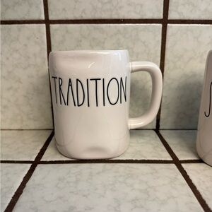Rae Dunn White Ceramic Tradition Mug